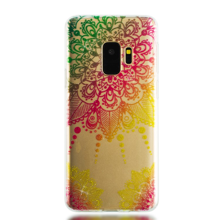 IMD Glitter Powder TPU Cell Phone Case for Samsung Galaxy S9 SM-G960 - Mandala-5