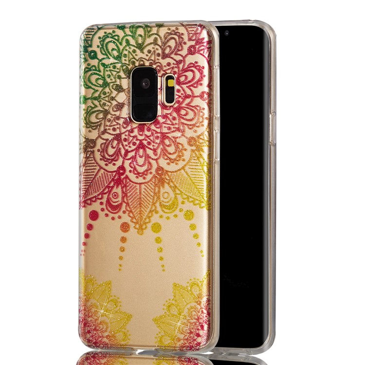 IMD Glitter Powder TPU Cell Phone Case for Samsung Galaxy S9 SM-G960 - Mandala-6