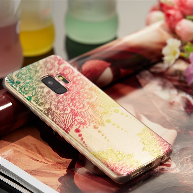 IMD Glitter Powder TPU Cell Phone Case for Samsung Galaxy S9 SM-G960 - Mandala-7