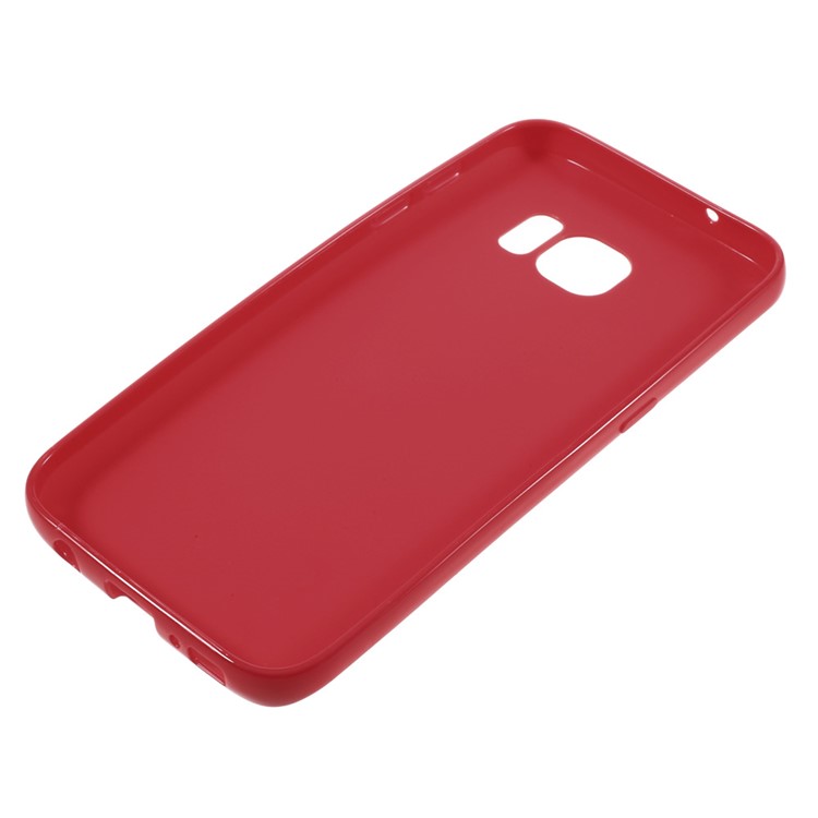 Solid Color TPU Phone Case for Samsung Galaxy S7 - Red-3