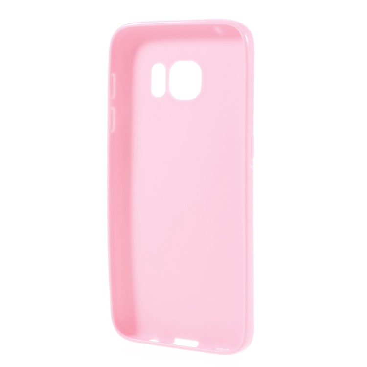 Solid Color TPU Cover Case for Samsung Galaxy S7 - Pink-2