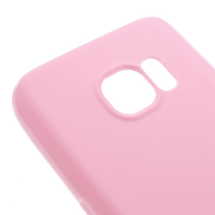 Solid Color TPU Cover Case for Samsung Galaxy S7 - Pink-4
