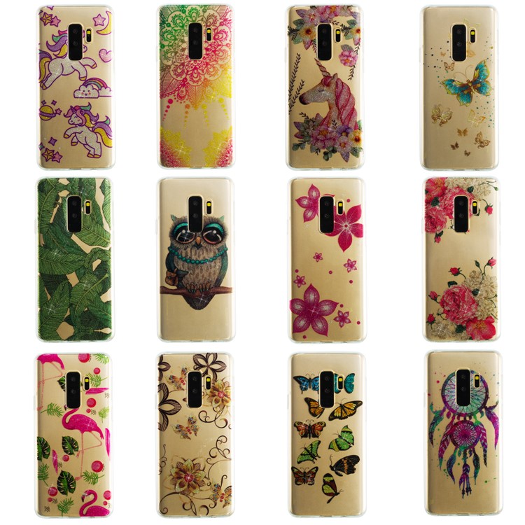 IMD Glitter Powder TPU Phone Case for Samsung Galaxy S9+ SM-G965 - Multiple Butterflies-9