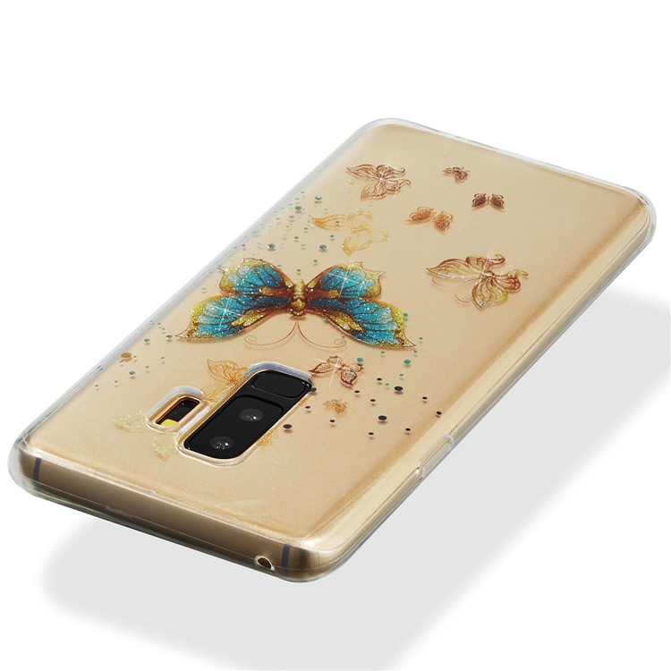 IMD Glitter Powder TPU Phone Casing for Samsung Galaxy S9+ SM-G965 - Pretty Buterflies-4