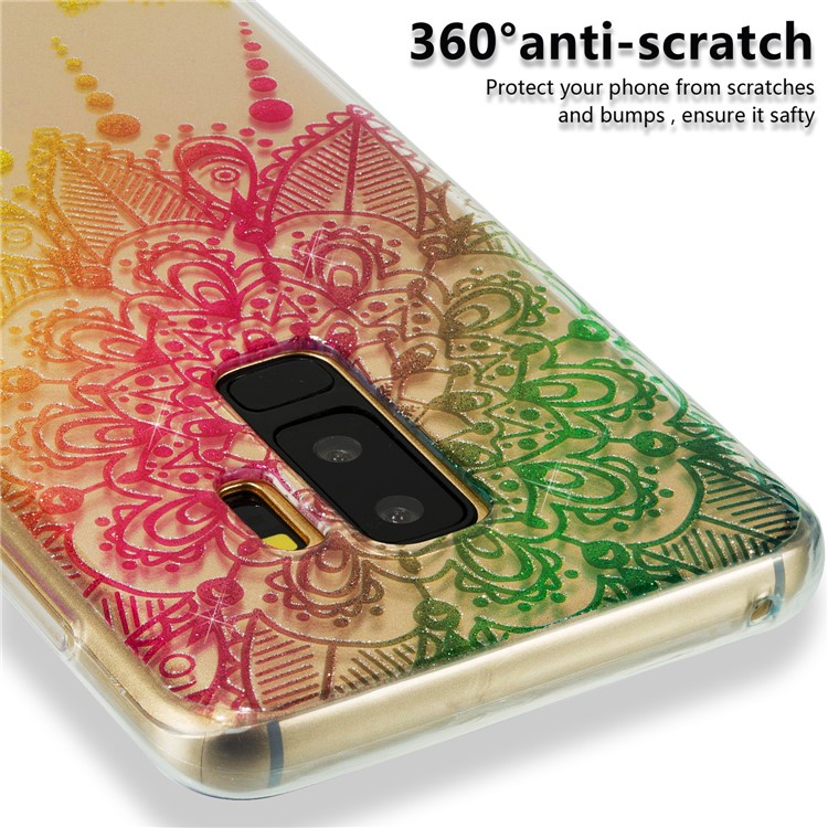 IMD Glitter Powder TPU Protective Case for Samsung Galaxy S9 Plus SM-G965 - Mandala-3