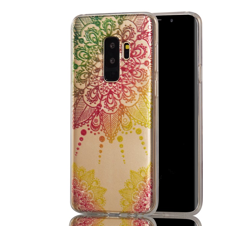 IMD Glitter Powder TPU Protective Case for Samsung Galaxy S9 Plus SM-G965 - Mandala-6