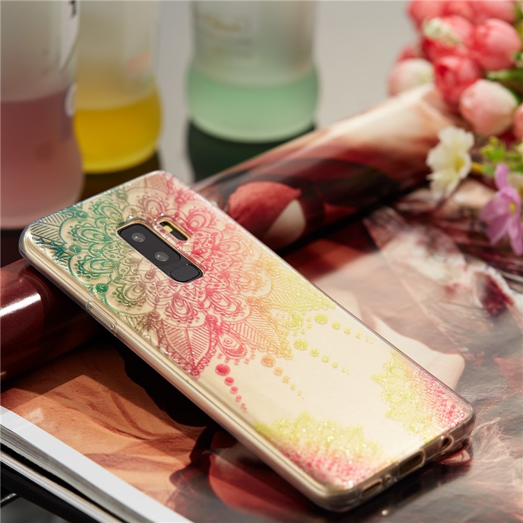 IMD Glitter Powder TPU Protective Case for Samsung Galaxy S9 Plus SM-G965 - Mandala-7