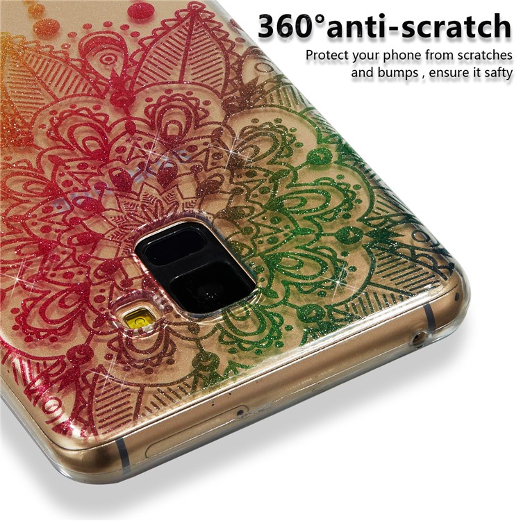 IMD Glitter Powder TPU Mobile Phone Case for Samsung Galaxy A8 (2018) - Mandala-4