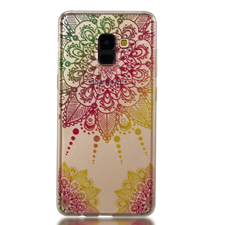 IMD Glitter Powder TPU Mobile Phone Case for Samsung Galaxy A8 (2018) - Mandala-5
