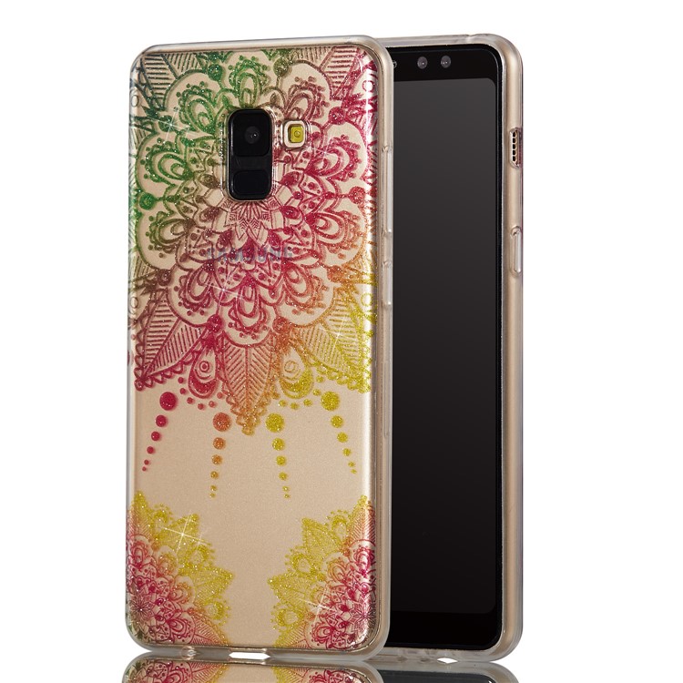 IMD Glitter Powder TPU Mobile Phone Case for Samsung Galaxy A8 (2018) - Mandala-6