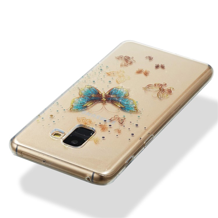 IMD Glitter Powder TPU Phone Case for Samsung Galaxy A8+ (2018) - Pretty Butterflies-3