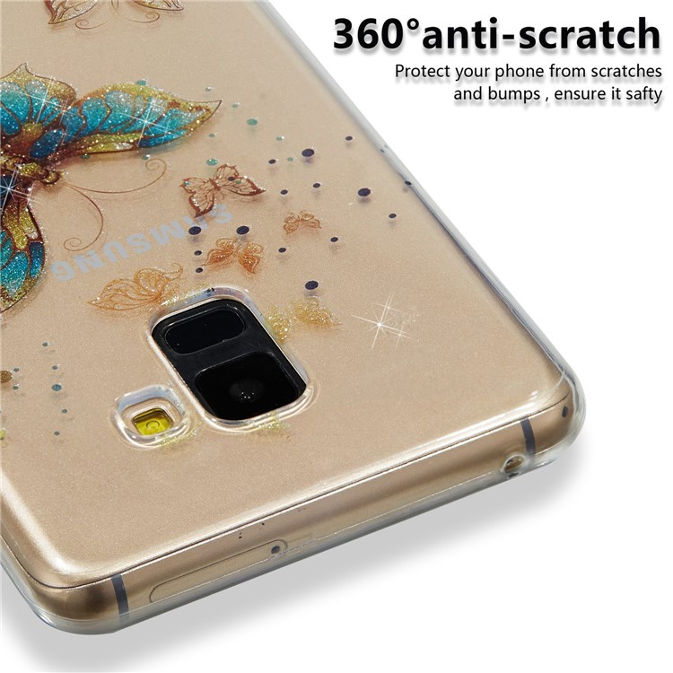 IMD Glitter Powder TPU Phone Case for Samsung Galaxy A8+ (2018) - Pretty Butterflies-4