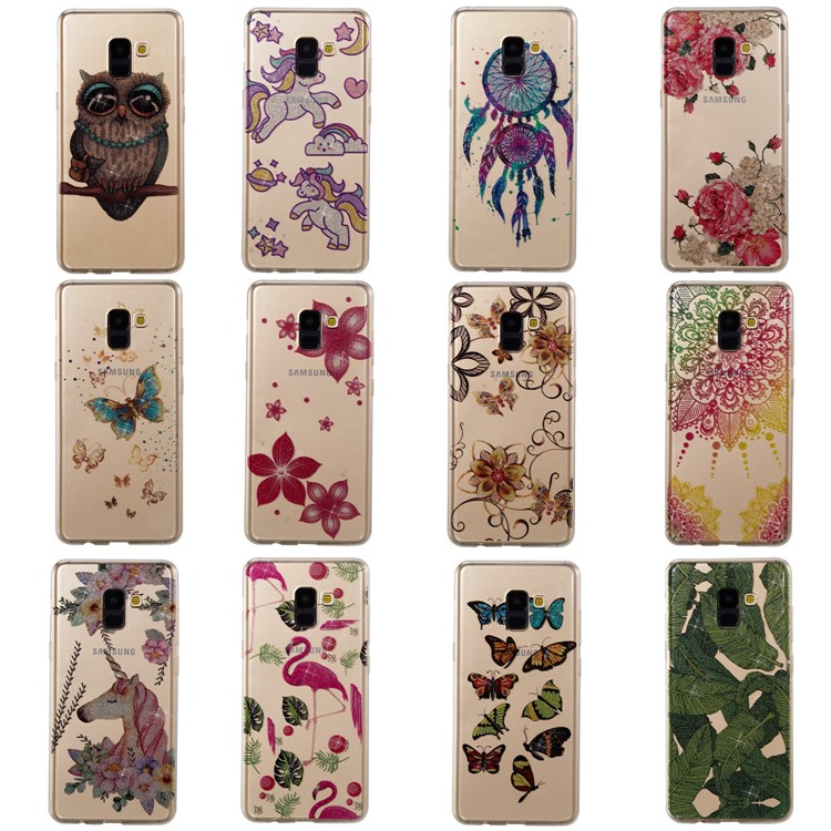 IMD Glitter Powder TPU Phone Case for Samsung Galaxy A8+ (2018) - Pretty Butterflies-9