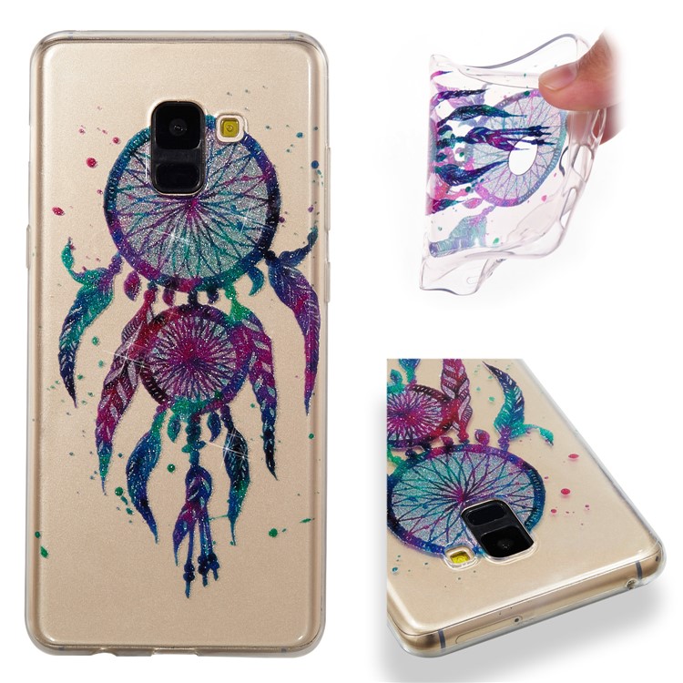 IMD Glitter Powder TPU Cell Phone Casing for Samsung Galaxy A8+ (2018) - Dream Catcher-1