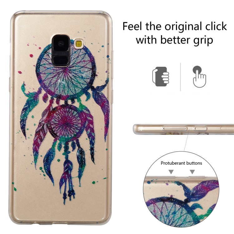 IMD Glitter Powder TPU Cell Phone Casing for Samsung Galaxy A8+ (2018) - Dream Catcher-2
