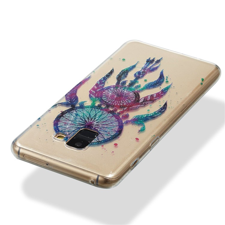 IMD Glitter Powder TPU Cell Phone Casing for Samsung Galaxy A8+ (2018) - Dream Catcher-3