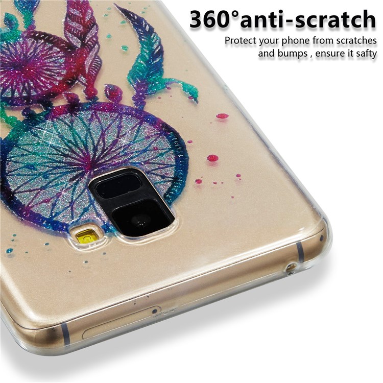 IMD Glitter Powder TPU Cell Phone Casing for Samsung Galaxy A8+ (2018) - Dream Catcher-4