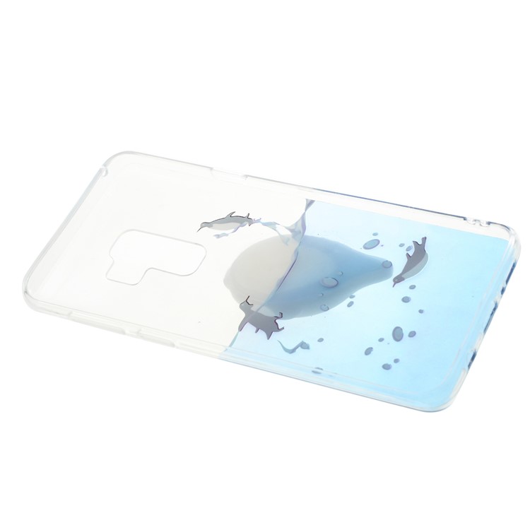 3D Squishy Silicone Cartoon Patterned TPU Cell Phone Case for Samsung Galaxy S9+ SM-G965 - Penguins-7