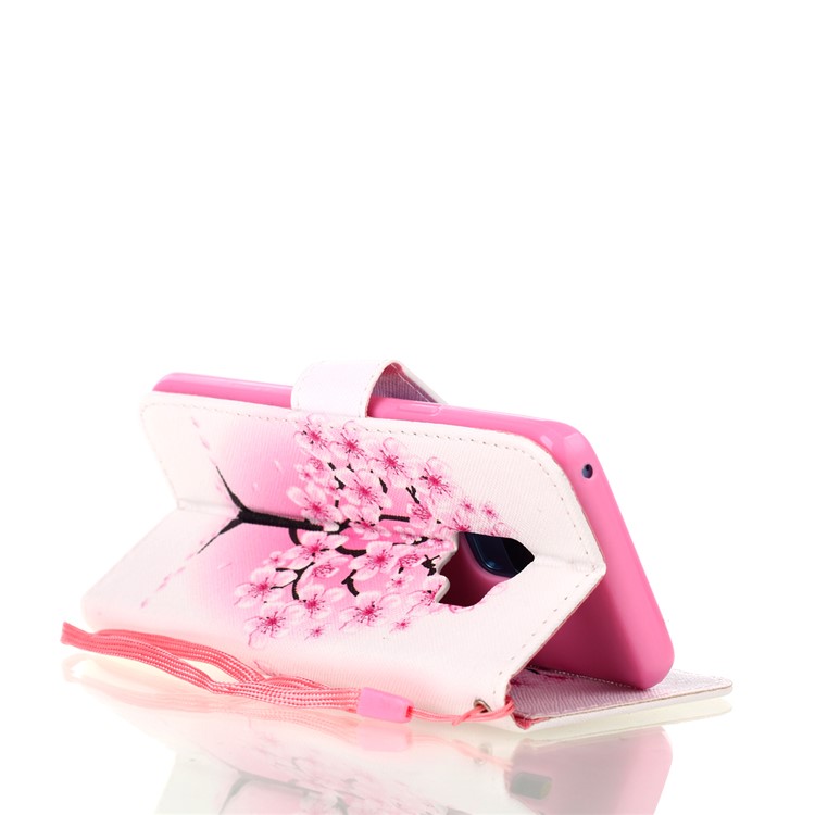 Pattern Printing Wallet Leather Stand Cover for Samsung Galaxy S9 SM-G960 - Plum Blossom-5