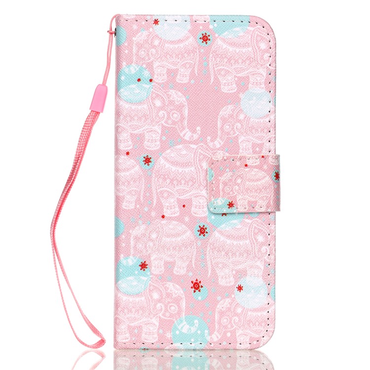 Pattern Printing Magnetic Leather Wallet Case for Samsung Galaxy S9 SM-G960 - Elephant Pattern-1