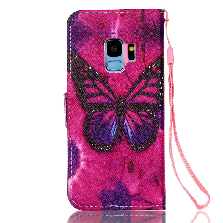 Teste Padrão Que Imprime O Caso De Couro Magnético Do Suporte Para A Galáxia S9 SM-G960 De Samsung - Teste Padrão De Borboleta-2