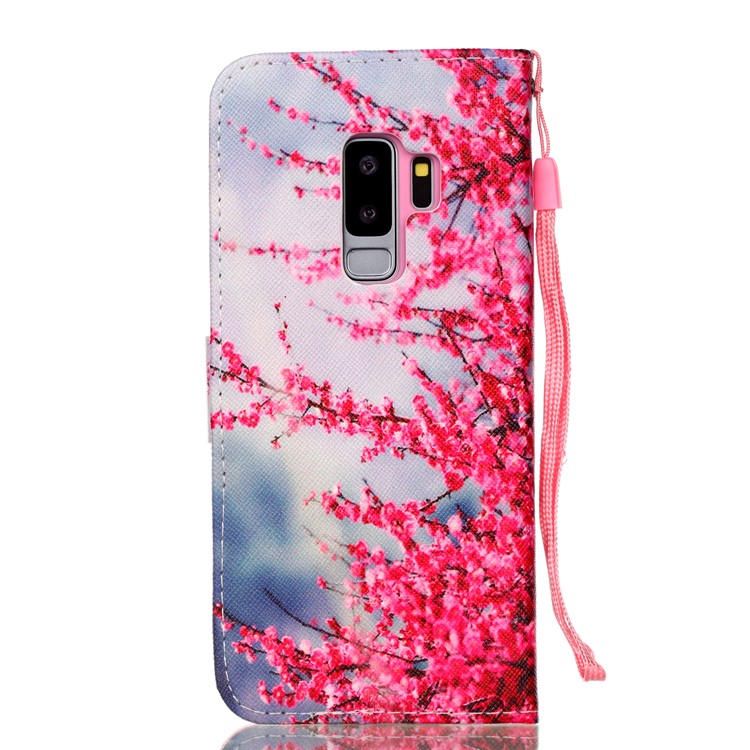 Pattern Printing Wallet Leather Stand Cover for Samsung Galaxy S9+ SM-G965 - Vivid Flowers-2