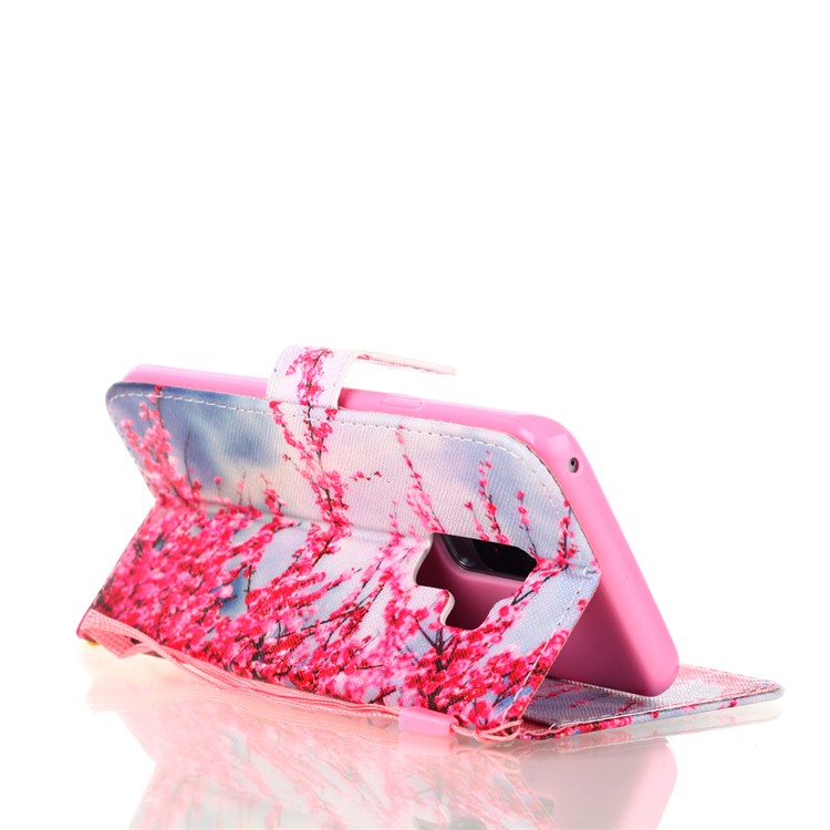 Pattern Printing Wallet Leather Stand Cover for Samsung Galaxy S9+ SM-G965 - Vivid Flowers-5