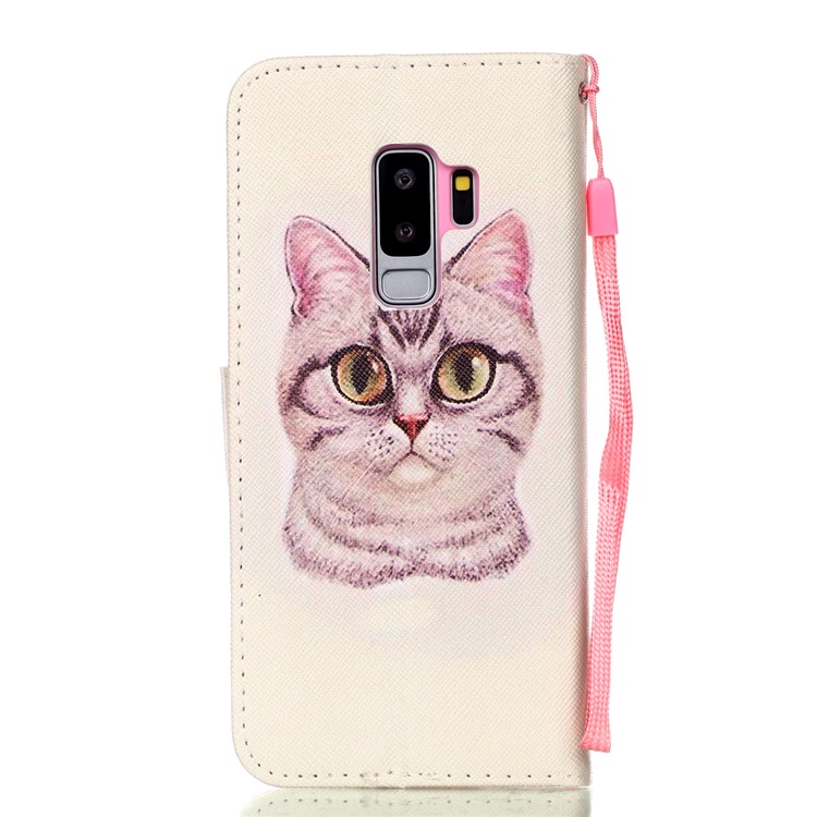 Pattern Printing Wallet Leather Magnetic Case for Samsung Galaxy S9+ SM-G965 - Cat Pattern-2