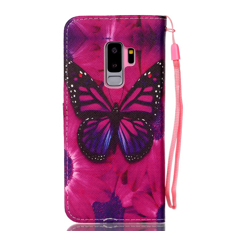 Pattern Printing Leather Stand Case with Card Slots for Samsung Galaxy S9+ SM-G965 - Butterfly Pattern-2
