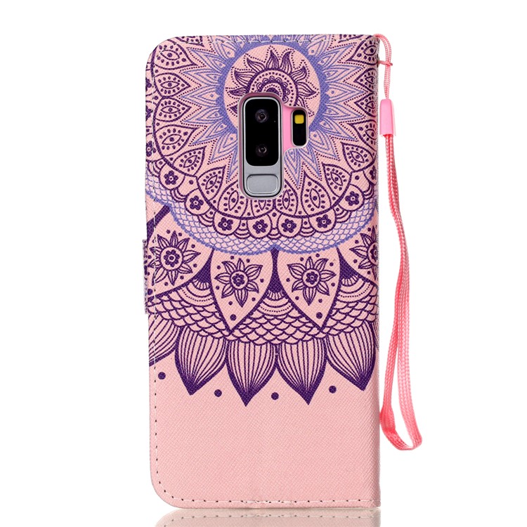 Pattern Printing Leather Stand Cover with Card Slots for Samsung Galaxy S9+ SM-G965 - Mandala Flower-2