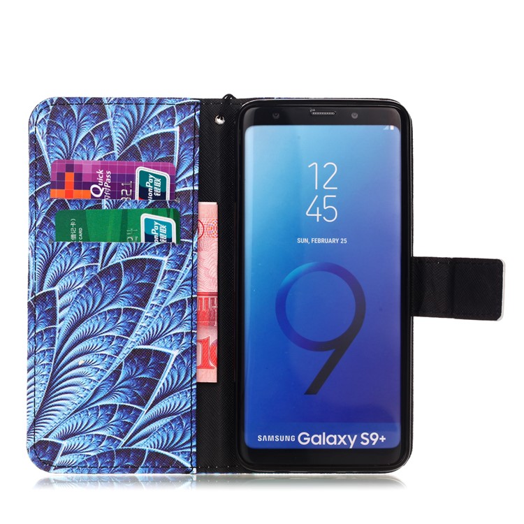 Pattern Printing Cell Phone Leather Stand Case for Samsung Galaxy S9+ SM-G965 - Colorized Pattern-3