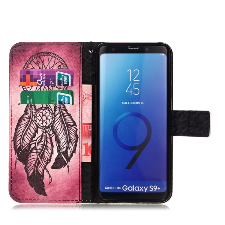 Pattern Printing Wallet Leather Protective Case for Samsung Galaxy S9+ SM-G965 - Dream Catcher-3