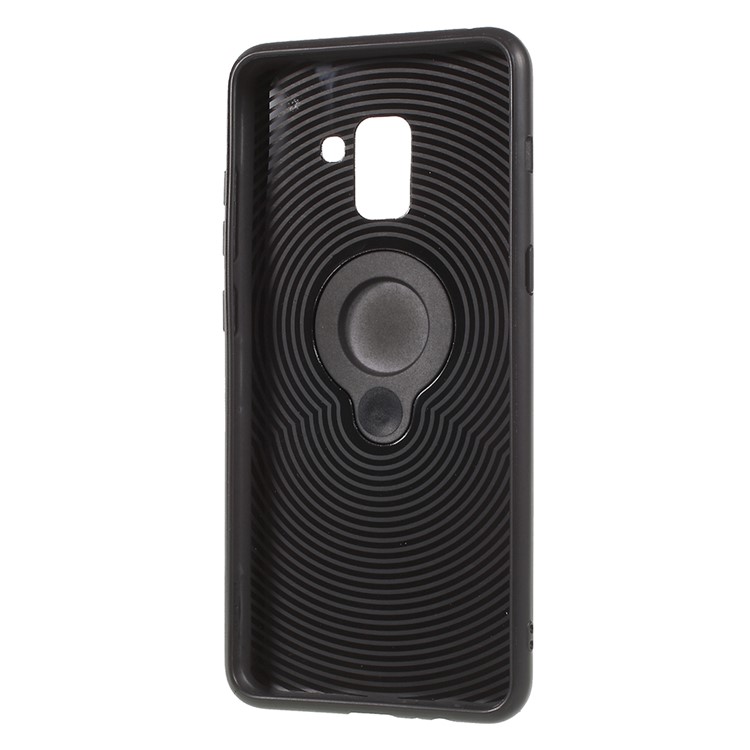 Detachable PC + TPU Hybrid Shell Case with Kickstand for Samsung Galaxy A8 (2018) - Black-8