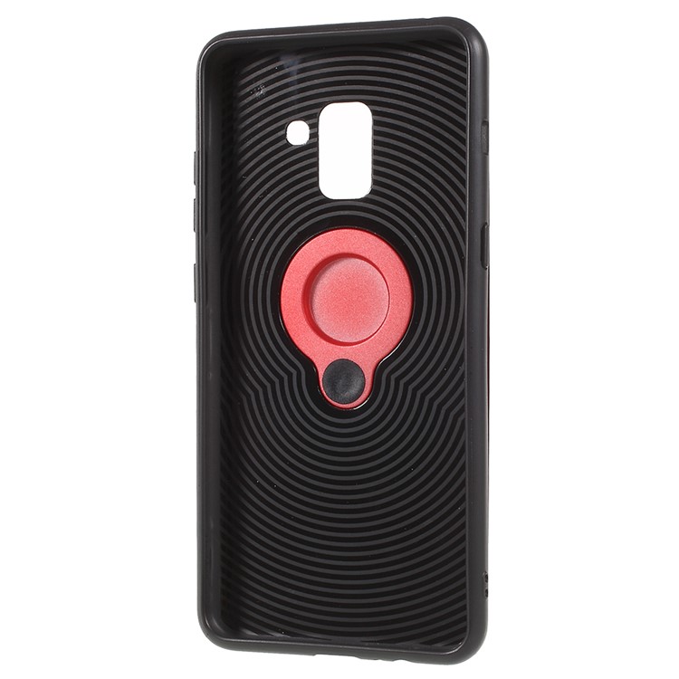 Detachable PC + TPU Hybrid Phone Case with Kickstand for Samsung Galaxy A8 (2018) - Red-6