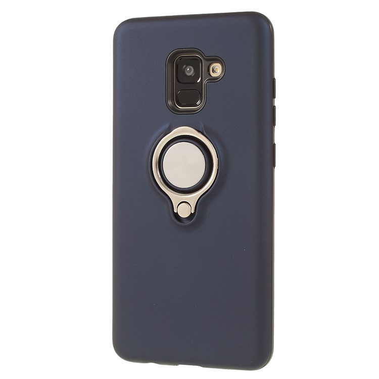 Detachable PC + TPU Combo Cover Case with Kickstand for Samsung Galaxy A8 (2018) - Blue-2