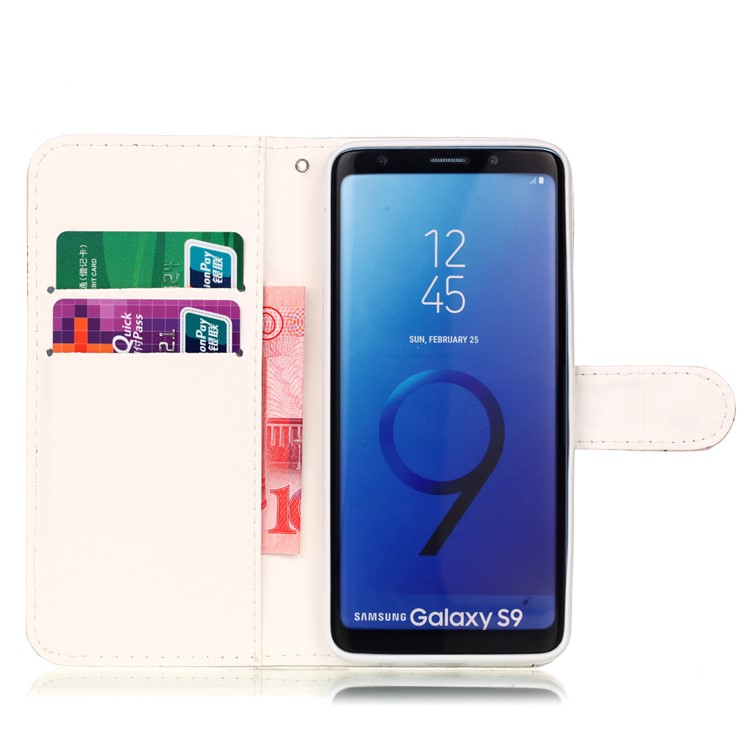 Pattern Printing Wallet Leather Phone Case for Samsung Galaxy S9 G960 - Bear-3