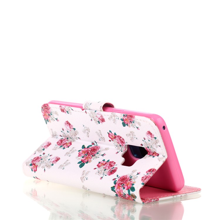 Pattern Printing Wallet Stand Leather Cellphone Cover for Samsung Galaxy S9 G960 - Blooming Flower-4