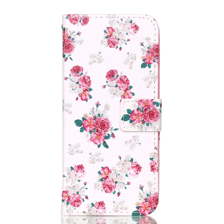 Pattern Printing Wallet Stand Leather Case for Samsung Galaxy S9+ G965 - Blooming Flower-2
