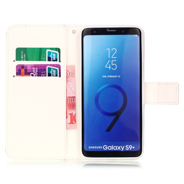 Pattern Printing Wallet Stand Leather Mobile Cover for Samsung Galaxy S9+ G965 - Bear-3