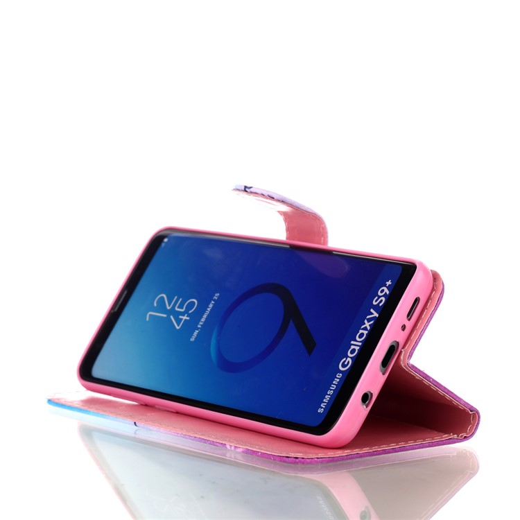 Pattern Printing Wallet Stand Leather Mobile Shell Case for Samsung Galaxy S9+ G965 - Never Strop Dreaming-4