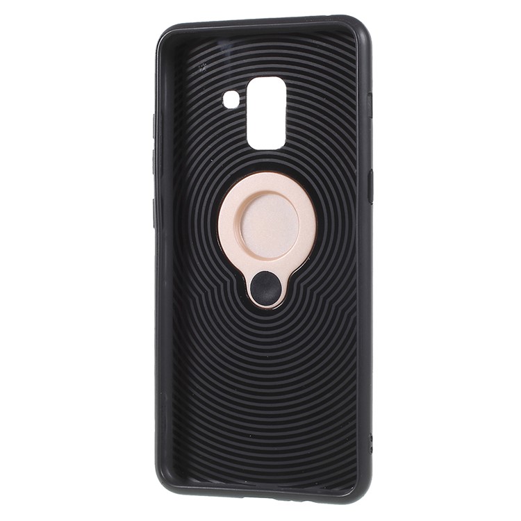 Detachable PC + TPU Hybrid Case Phone Shell with Kickstand for Samsung Galaxy A8+ (2018) - Rose Gold-6
