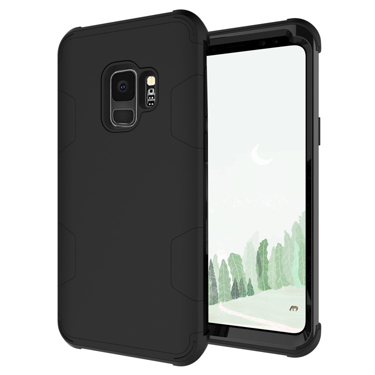 For Samsung Galaxy S9 G960 Heavy Duty 3-piece PC + Silicone Drop-proof Hybrid Case - Black-6