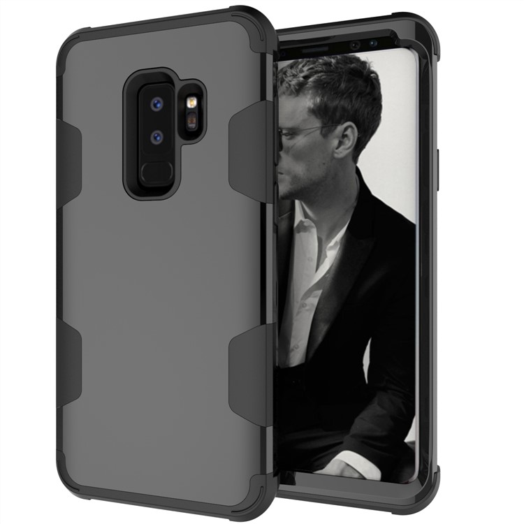 For Samsung Galaxy S9 Plus SM-G965 Heavy Duty 3-piece PC + Silicone Drop-proof Hybrid Cover - Black-7