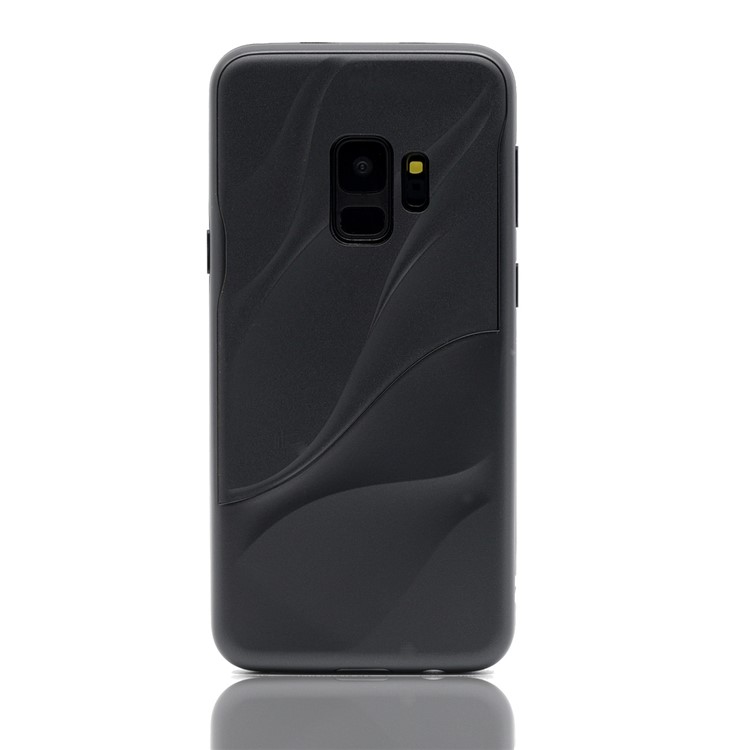 3D Wave Pattern PC + TPU Hybrid Case for Samsung Galaxy S9 SM-G960 - Black-2