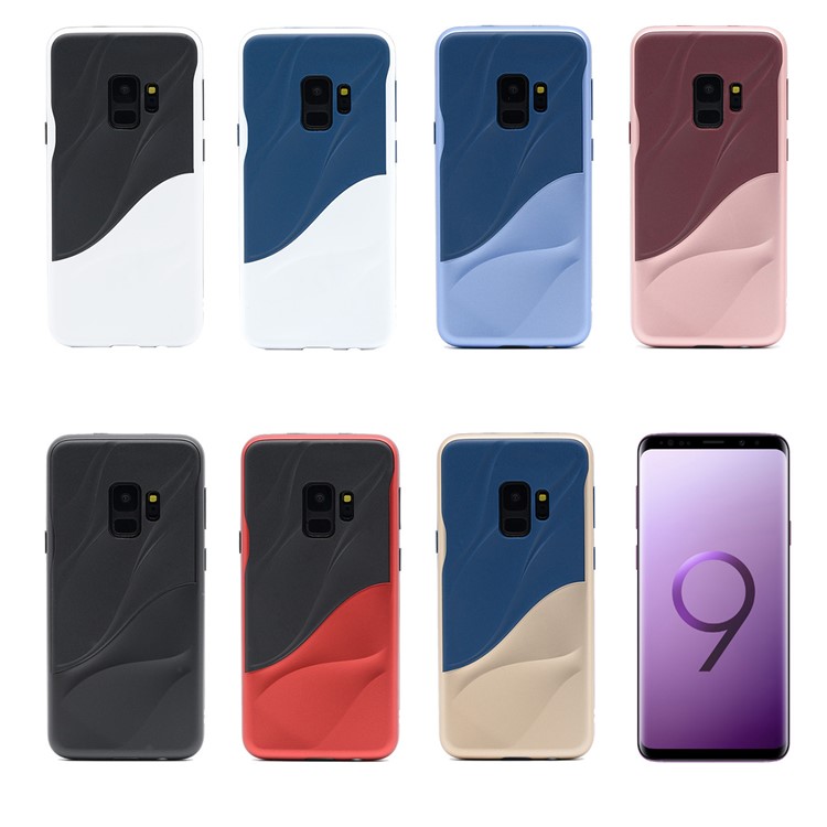 3D Wave Pattern PC + TPU Hybrid Case for Samsung Galaxy S9 SM-G960 - Black-4