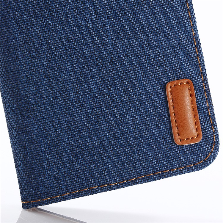 Jeans Cloth Wallet Leather Stand Case for Samsung Galaxy S9 G960 - Dark Blue-10