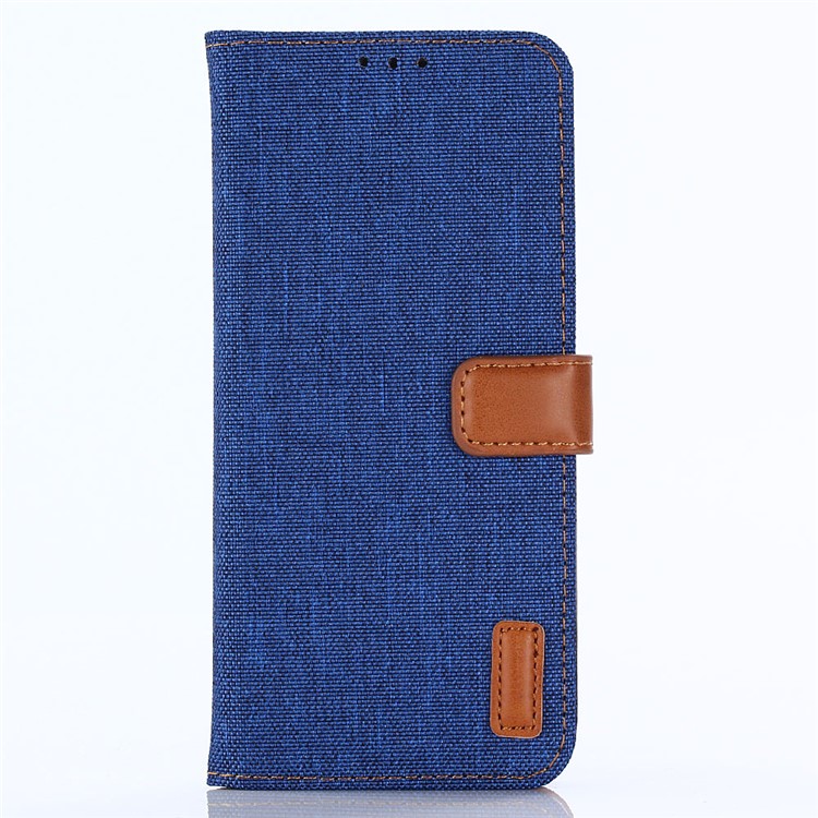 Jeans Cloth Wallet Leather Stand Cover for Samsung Galaxy S9 G960 - Baby Blue-1