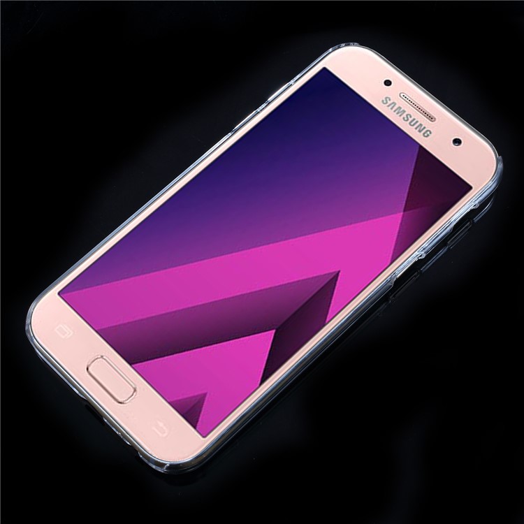 100Pcs/Lot PC Transparent Mobile Phone Lightweight Cases for Samsung Galaxy A3 (2017) - Transparent-2