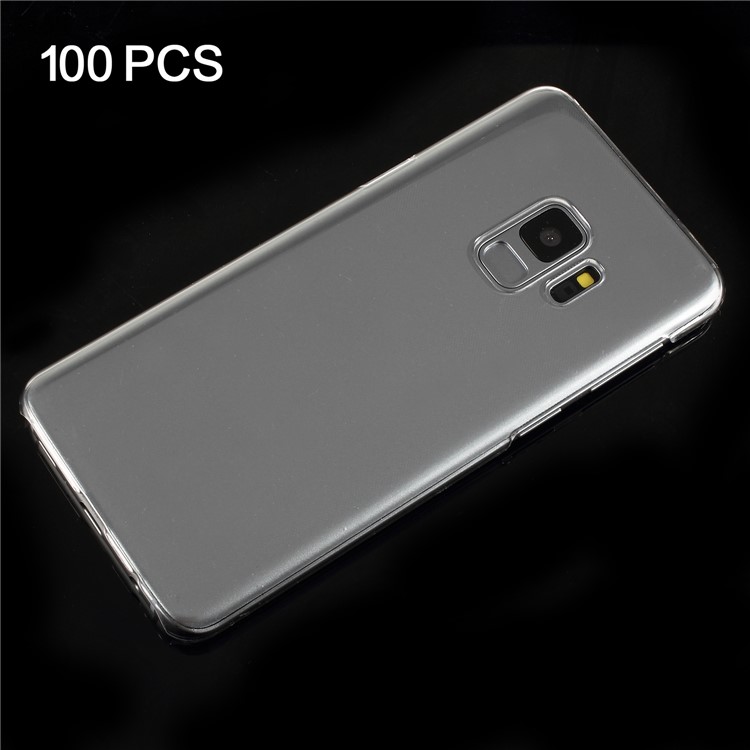 100Pcs/Set Crystal Clear Hard Plastic Mobile Phone Case for Samsung Galaxy S9 SM-G960-1