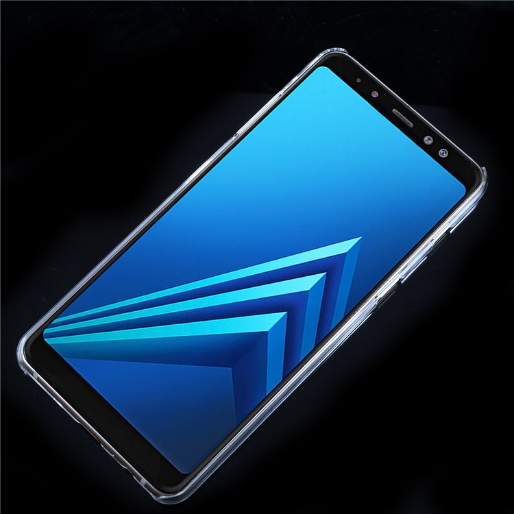 100Pcs/Lot PC Transparent Phone Lightweight Cases for Samsung Galaxy A8+ (2018) - Transparent-2